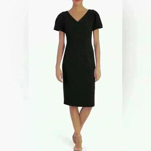NWT Maggy London Short Sleeve Crepe Midi Dress Size 2
